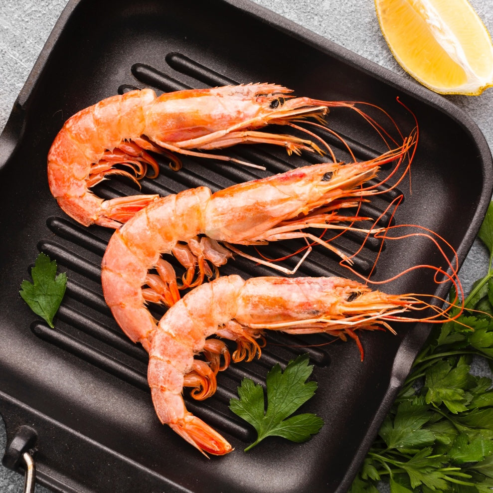 Black Tiger gamba's 6/8 - met kop