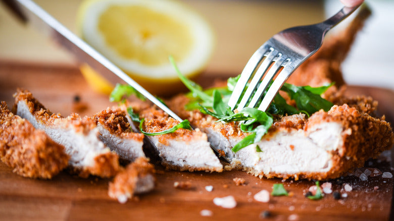 Gepaneerde varkens schnitzel