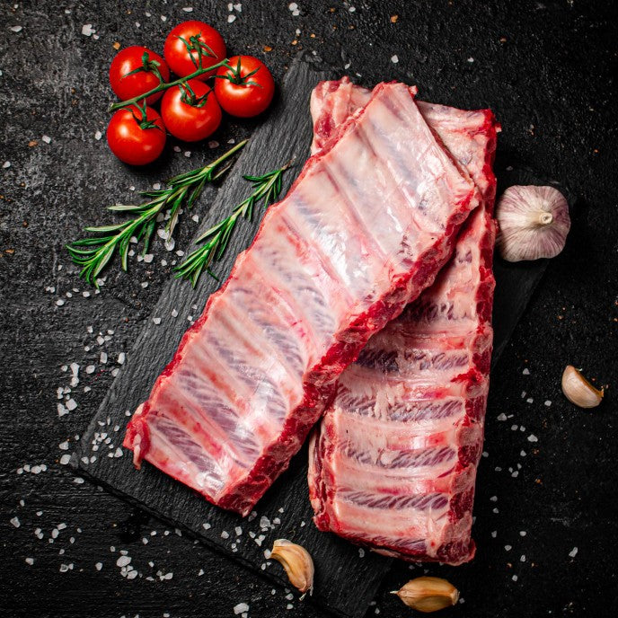 Rauwe spareribs dik bevleesd
