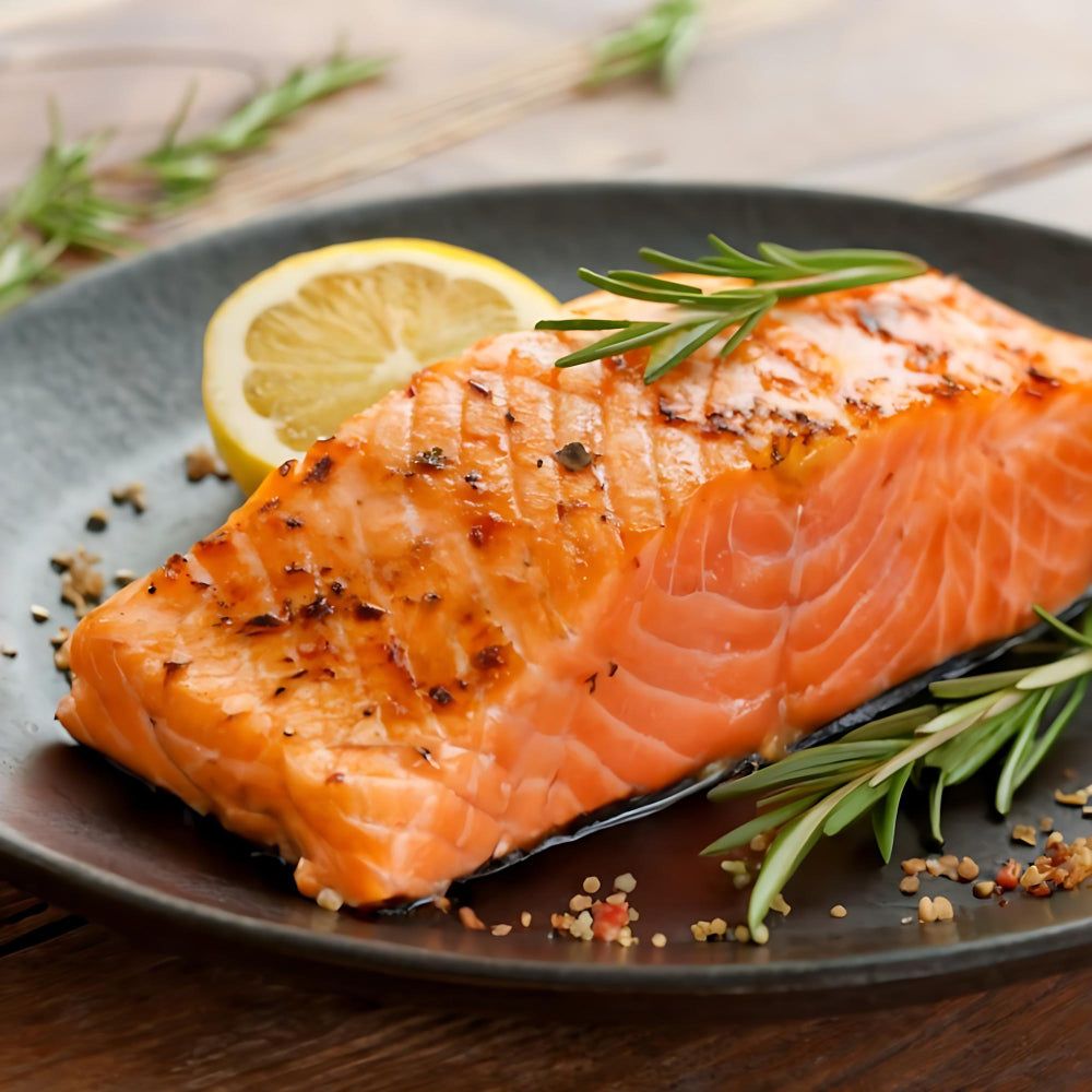 Zalmfilet geportioneerd